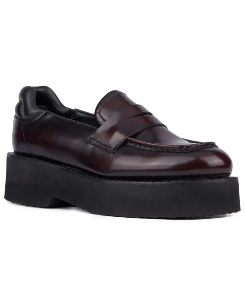 Aquatalia Marta Weatherproof Leather Loafer Red
