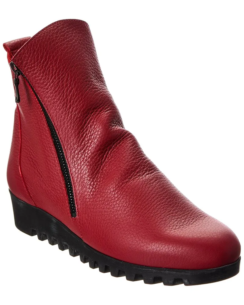 Arche Lomage Leather Bootie Red