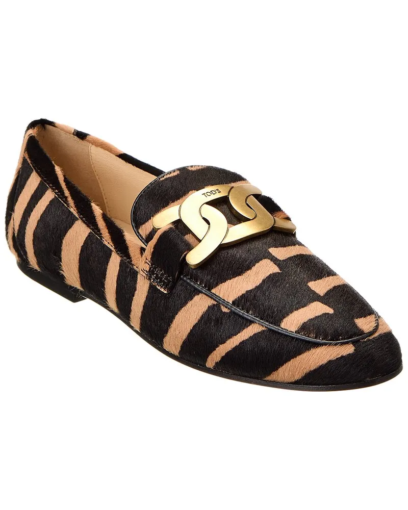 TOD'S TOD’s Cuoio Haircalf Loafer Brown