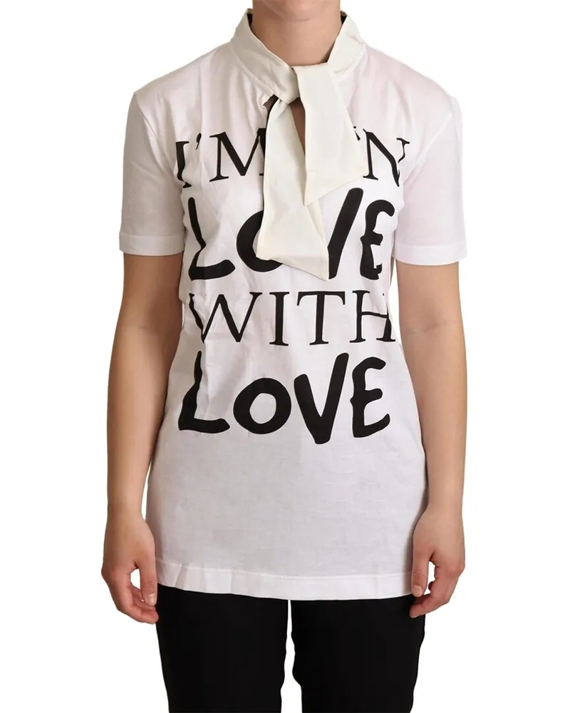 Dolce & Gabbana Silk-Blend T-Shirt White