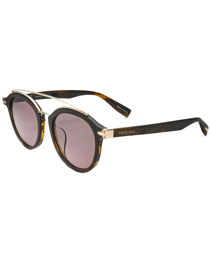 Trussardi Unisex STR339F 0C00 52mm Sunglasses Brown