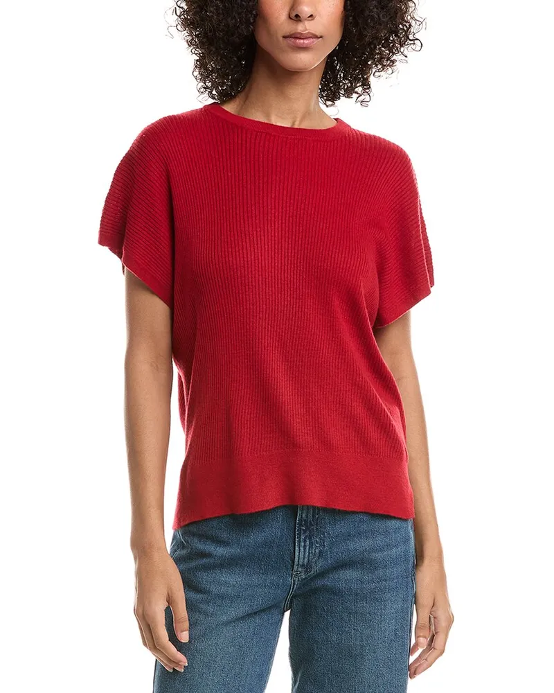 Splendid Rib Knit Top Red