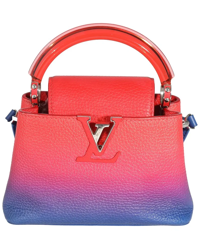 Louis Vuitton Blue, Red Taurillon Ombre Mini Capucines (Authentic Pre-Loved Nocolor