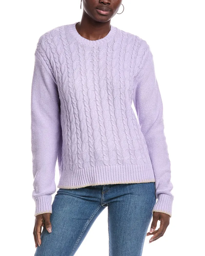 ATM Cable Sweater Purple
