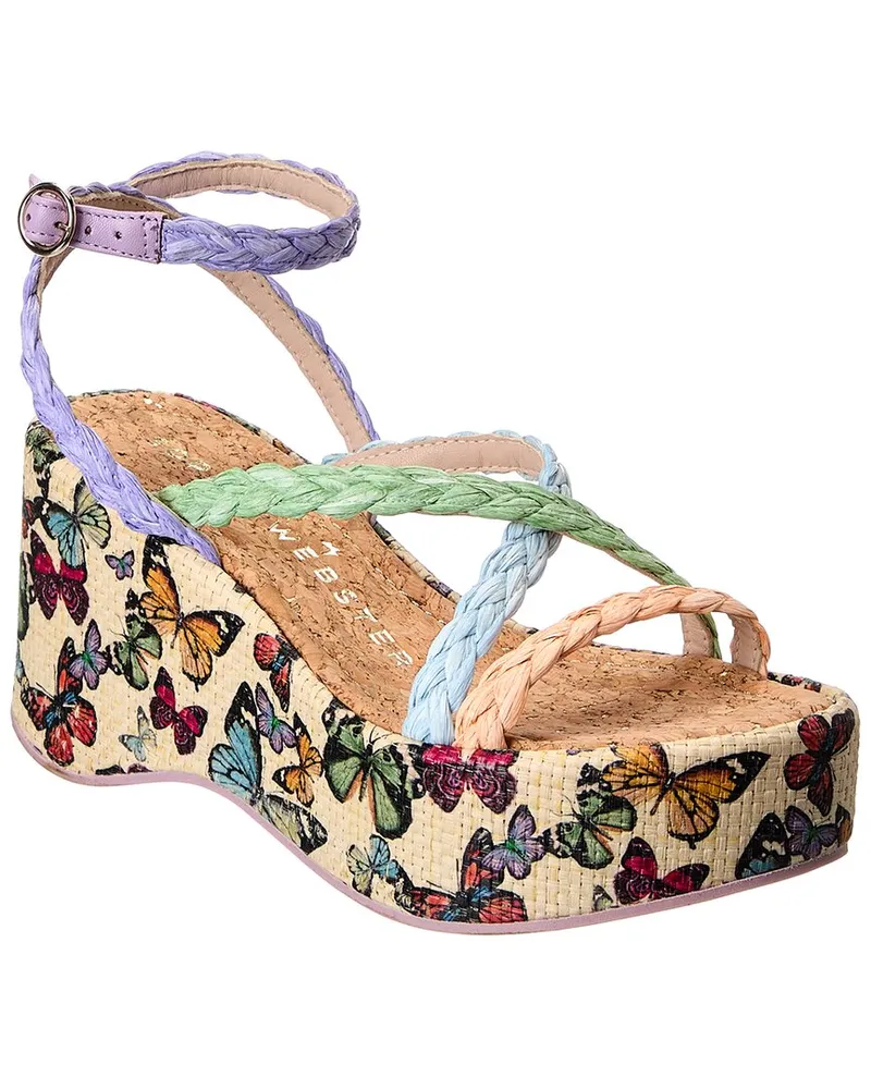 Sophia Webster Miranda Raffia Platform Sandal Purple