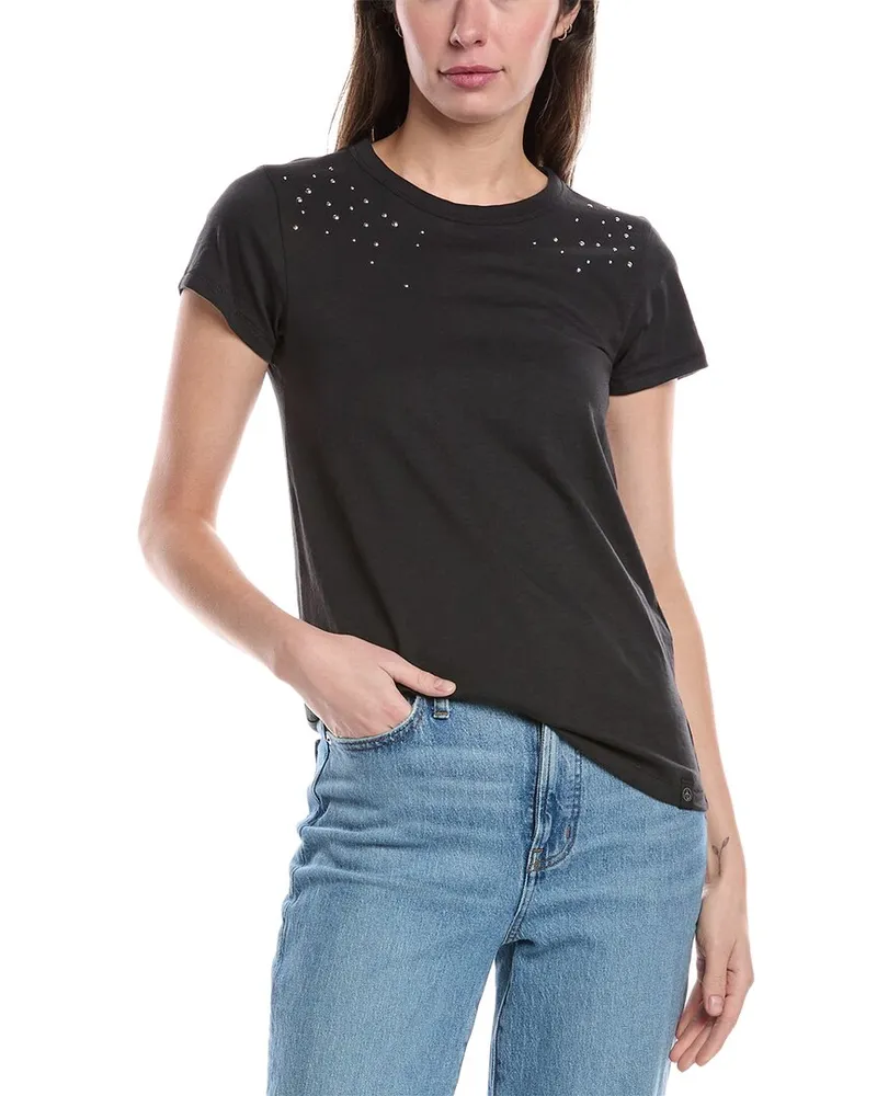 Rag & Bone Ombre Stud T-Shirt Black