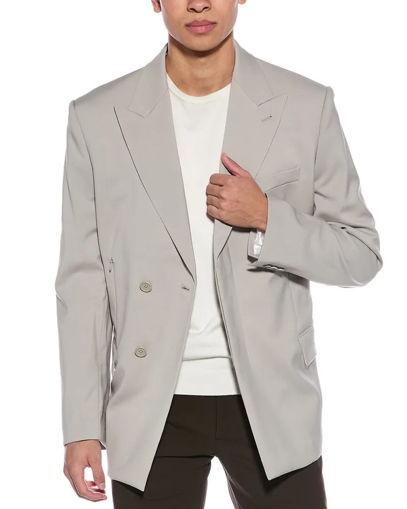 Helmut Lang Wool Car Blazer Beige