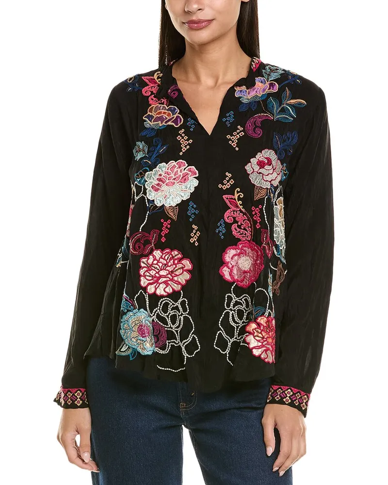 Johnny Was Marcia Blouse Black
