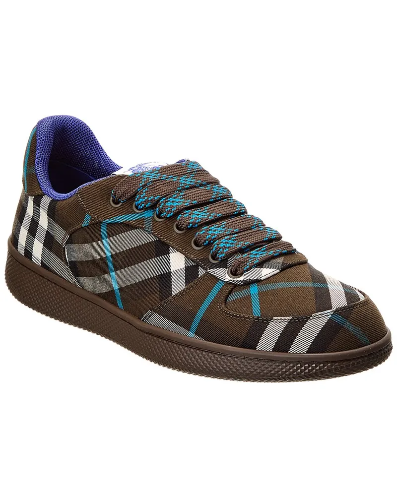 Burberry Terrace Check Canvas Sneaker Brown