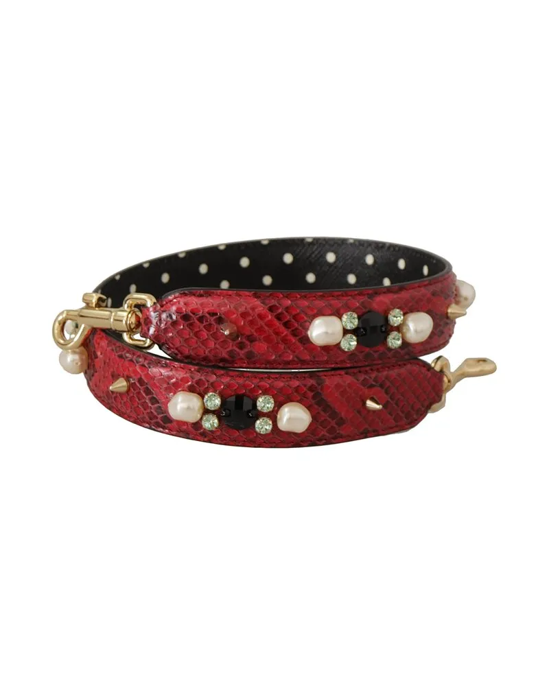 Dolce & Gabbana Python Bag Strap Red
