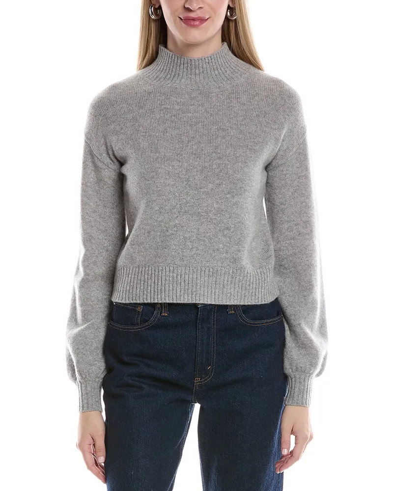 philosophy Balloon Sleeve Cashmere Sweater Grey