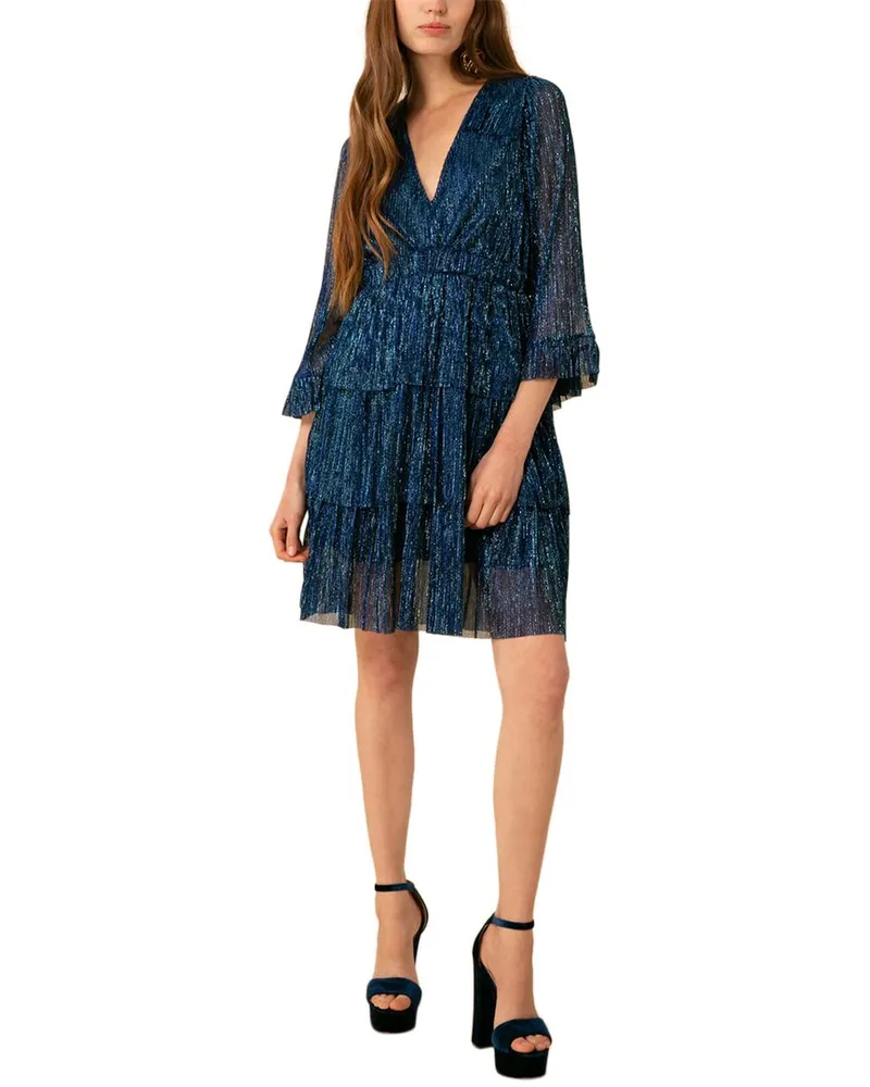 Hale Bob Crinkle Tiered Dress Nocolor