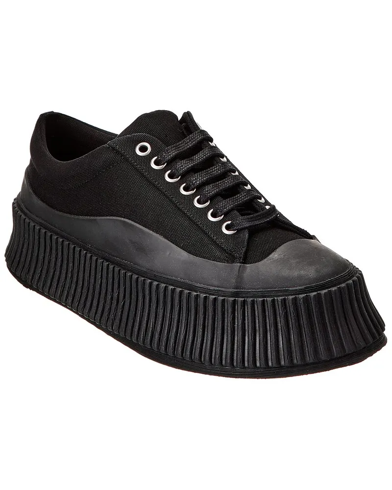 Jil Sander Logo Canvas Sneaker Black