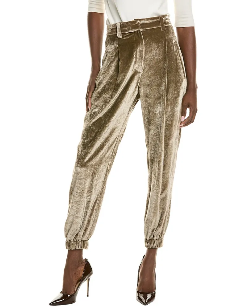 Brunello Cucinelli Silk-Blend Pant Nocolor