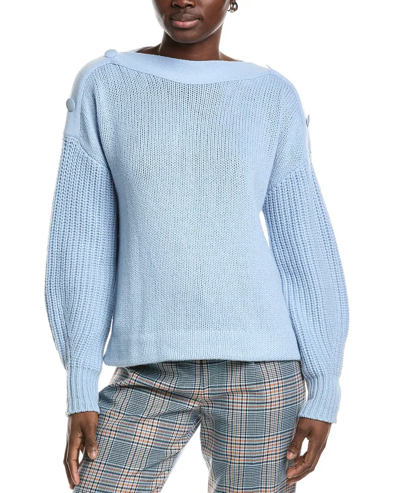 Akris Wool & Cashmere-Blend Sweater Blue