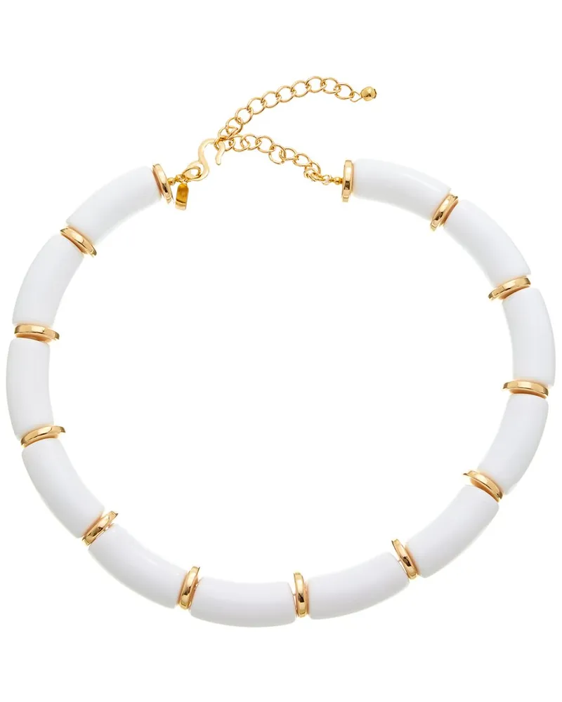 Kenneth Jay Lane Plated Beaded Necklace Nocolor