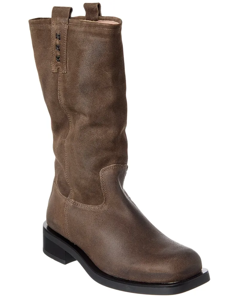 Scotch&Soda Doris Leather Knee-High Boot Brown