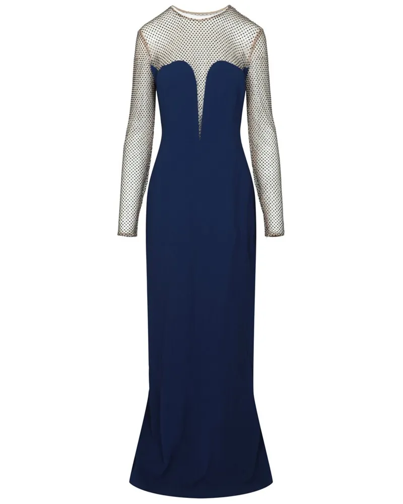 Stella McCartney Myah Embellished Silk-Lined Gown Blue