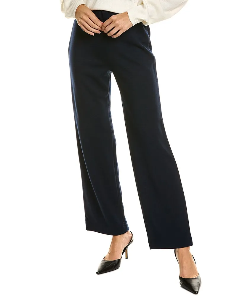 ST. JOHN Milano Wool-Blend Pant Blue