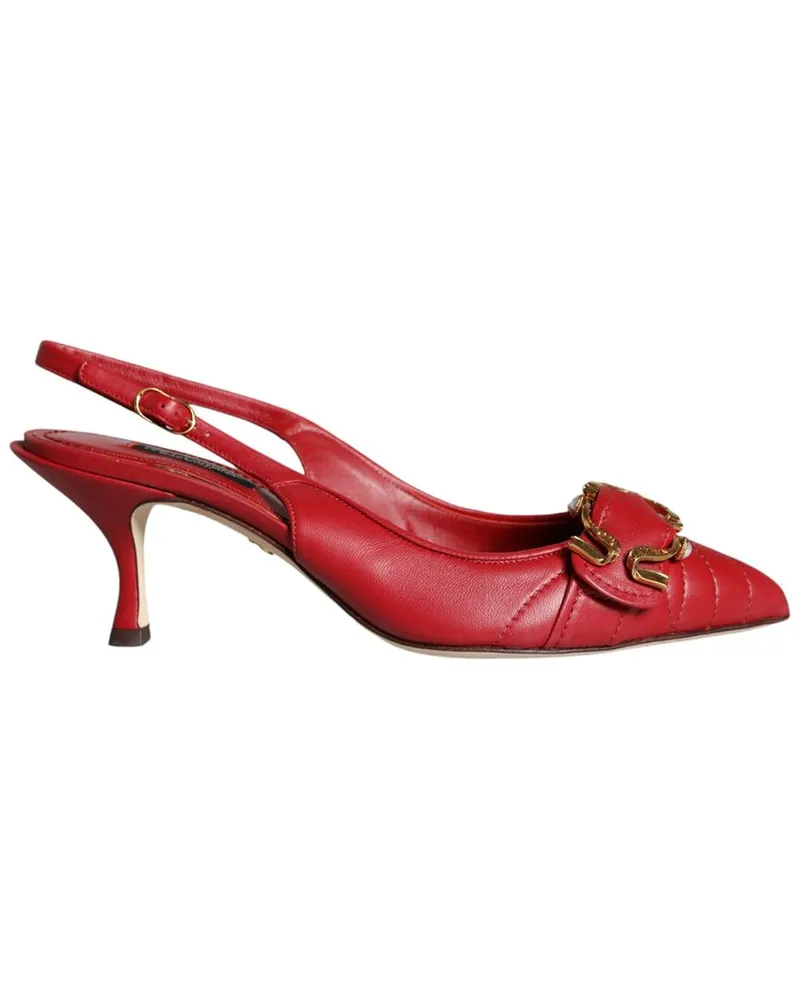 Dolce & Gabbana Leather Sandal Red