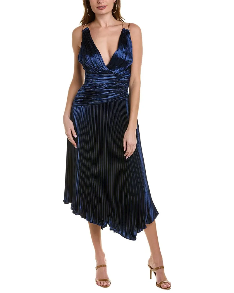 AIIFOS April Midi Dress Blue