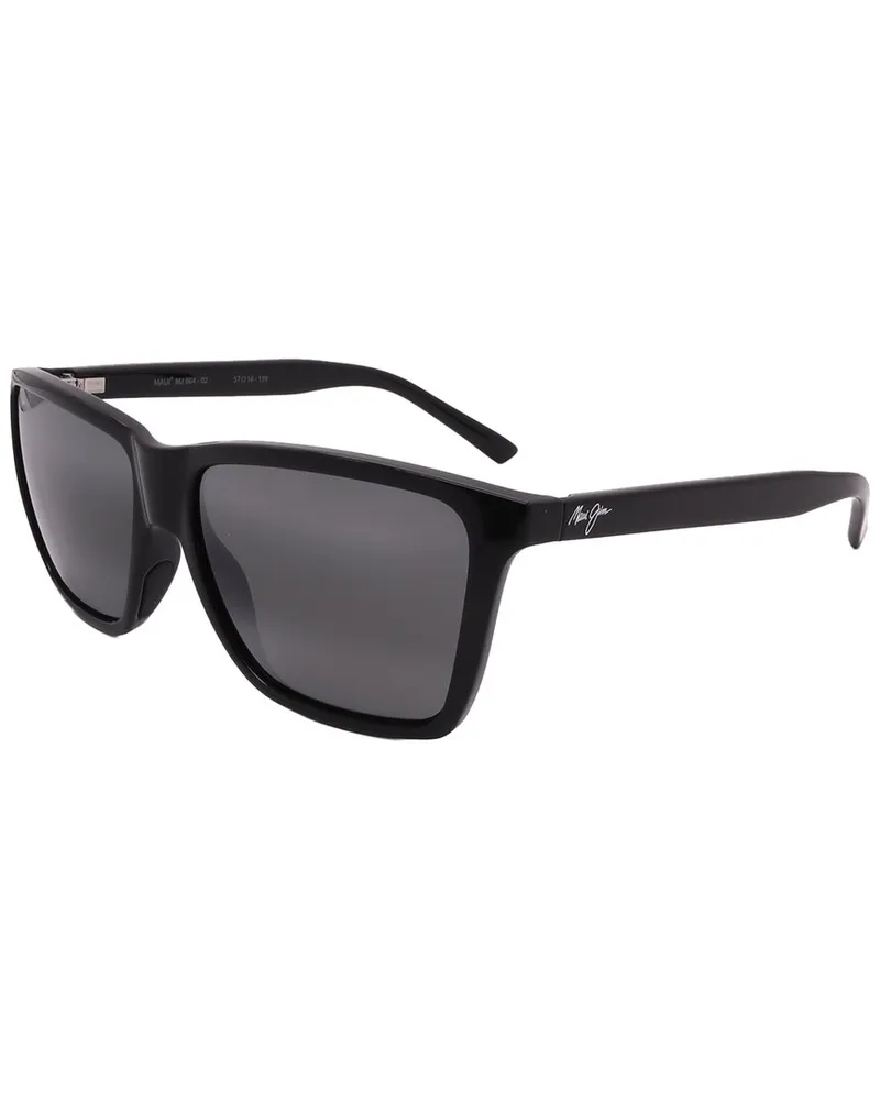 Maui Jim Unisex 864 57mm Polarized Sunglasses Black