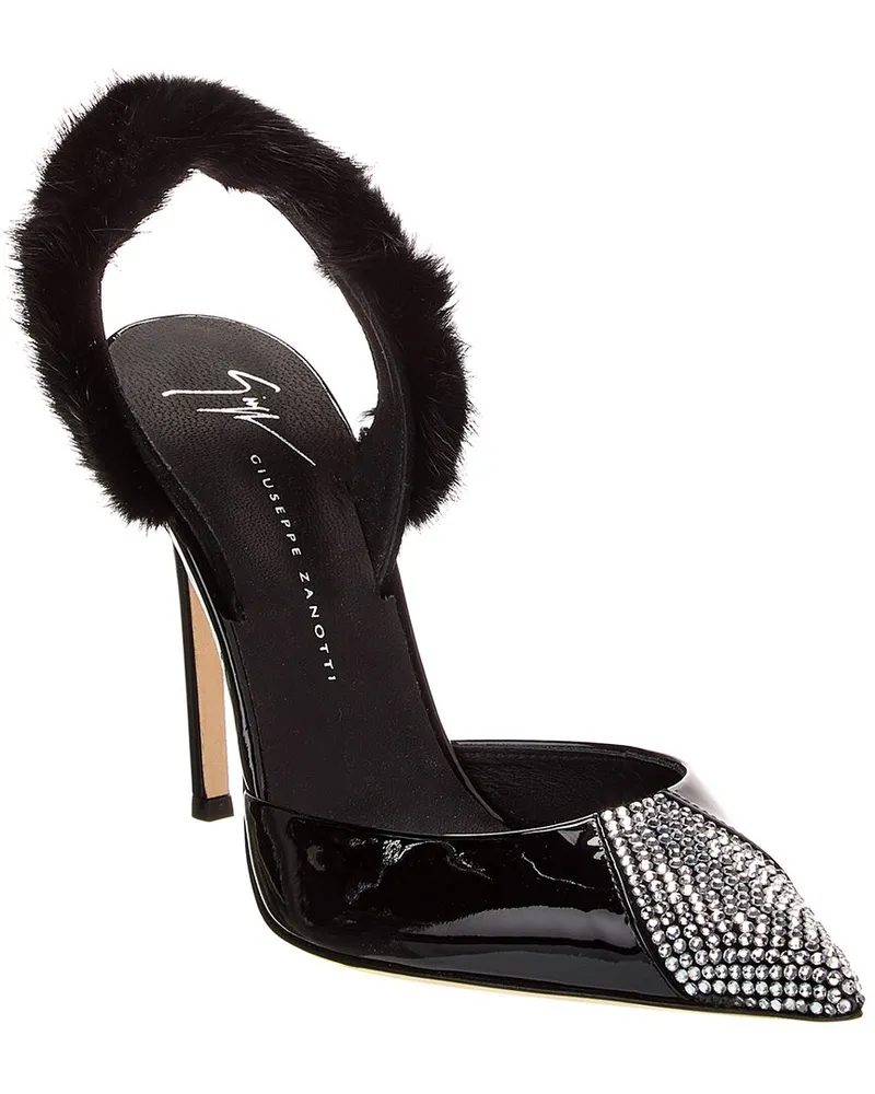 Giuseppe Zanotti Braquel 105 Patent Slingback Pump Black