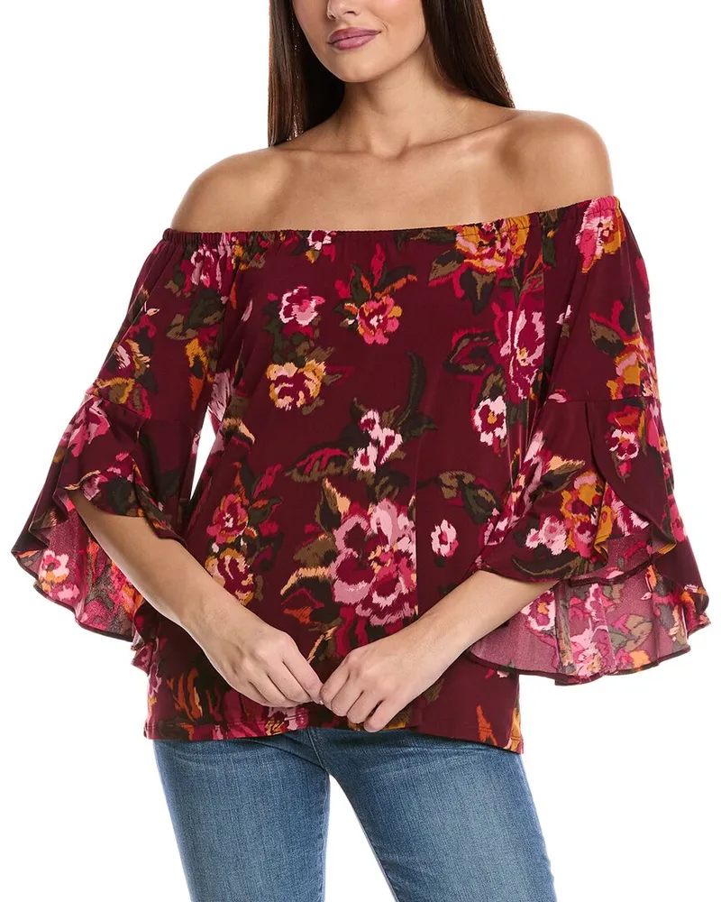 Vince Camuto Boatneck Blouse Red
