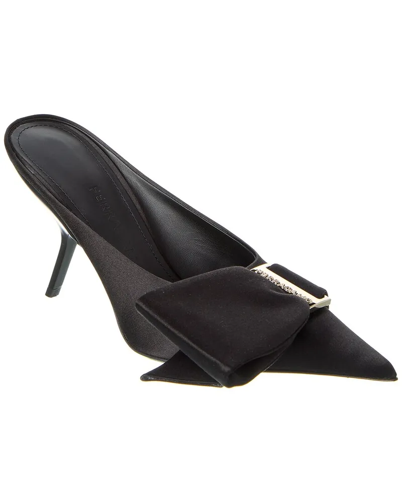 Ferragamo Asymmetric Bow Satin Pump Black