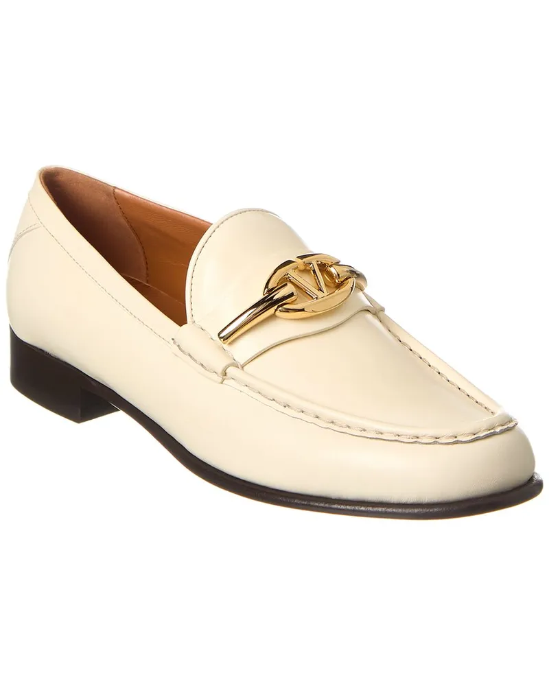 Valentino Garavani VLogo Leather Loafer White