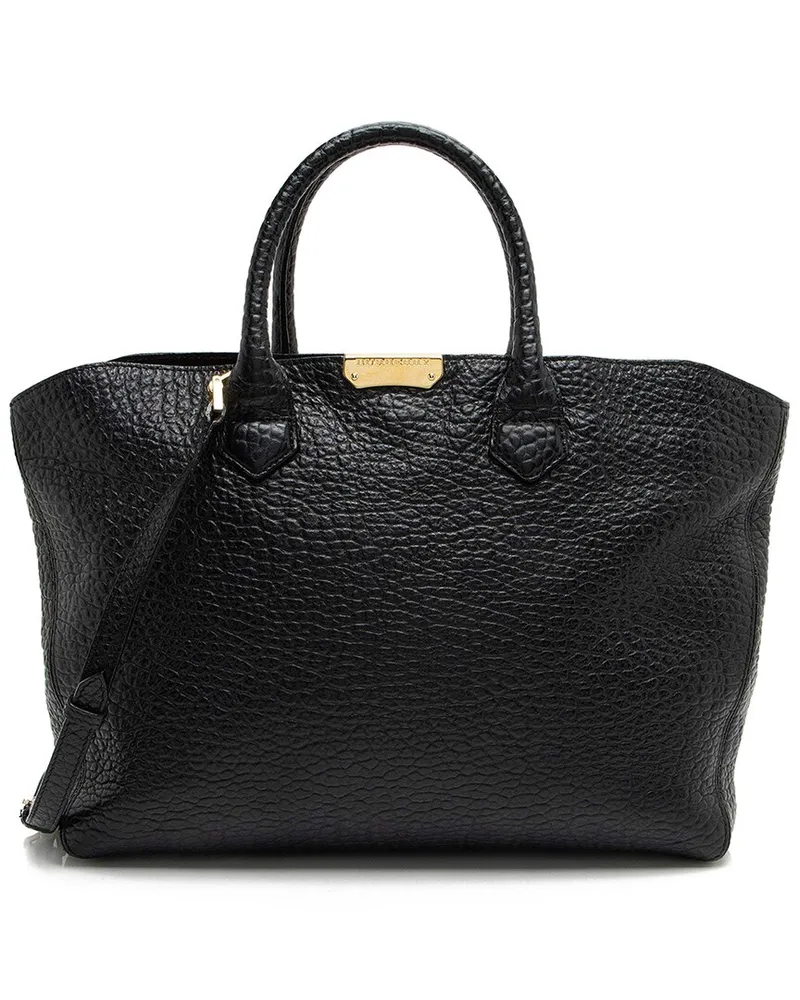 Burberry Black Grained Leather Dewsbury Tote (Authentic Pre-Loved Nocolor
