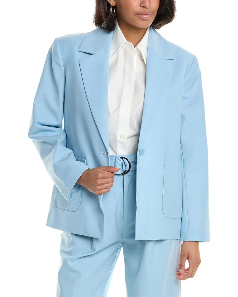 Equipment Wool-Blend Blazer Blue