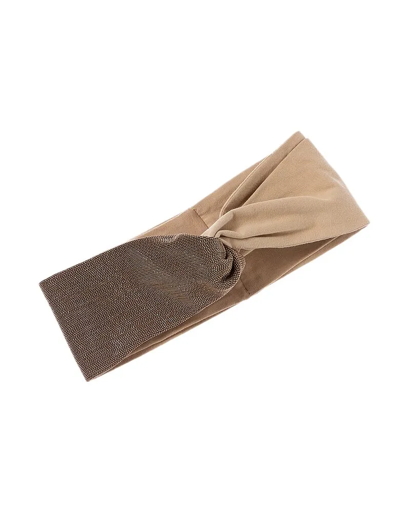 Brunello Cucinelli Monili Bead Headband Brown