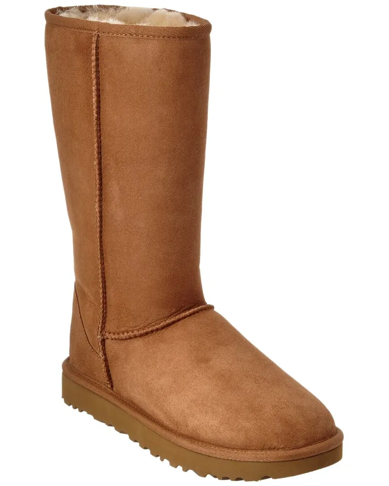 UGG Women's Classic Tall II Water-Resistant Twinface Sheepskin Boot Brown