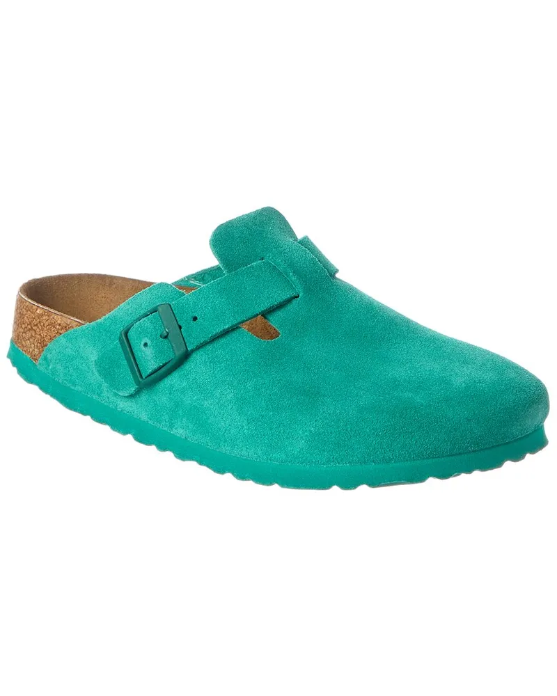 Birkenstock Boston BS Narrow Suede Clog Green