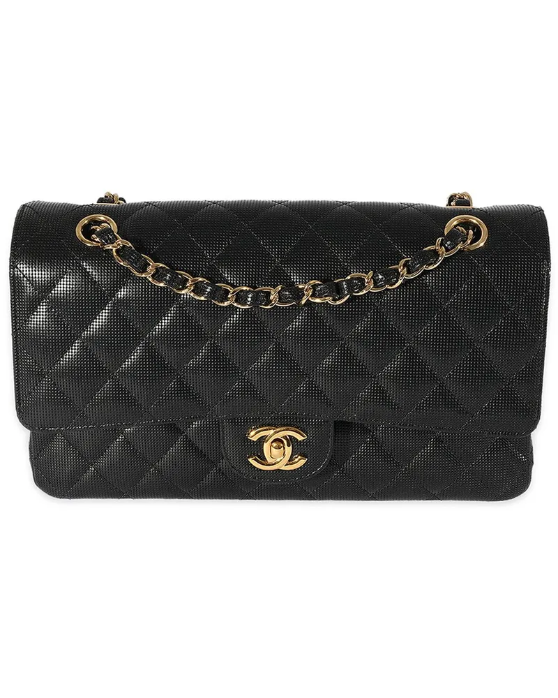 Chanel Black Quilted Lambskin Medium Classic Double Flap Bag (Authentic Pre-  Loved Black