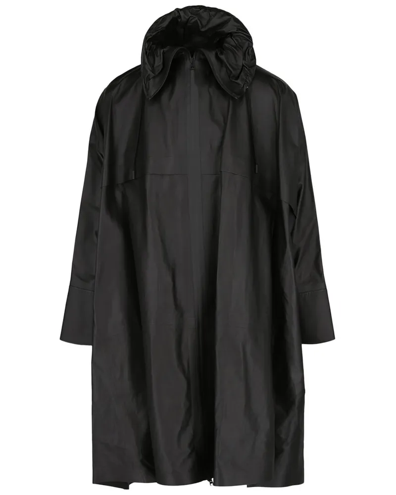 Bottega Veneta Oversized Leather Trench Coat Black