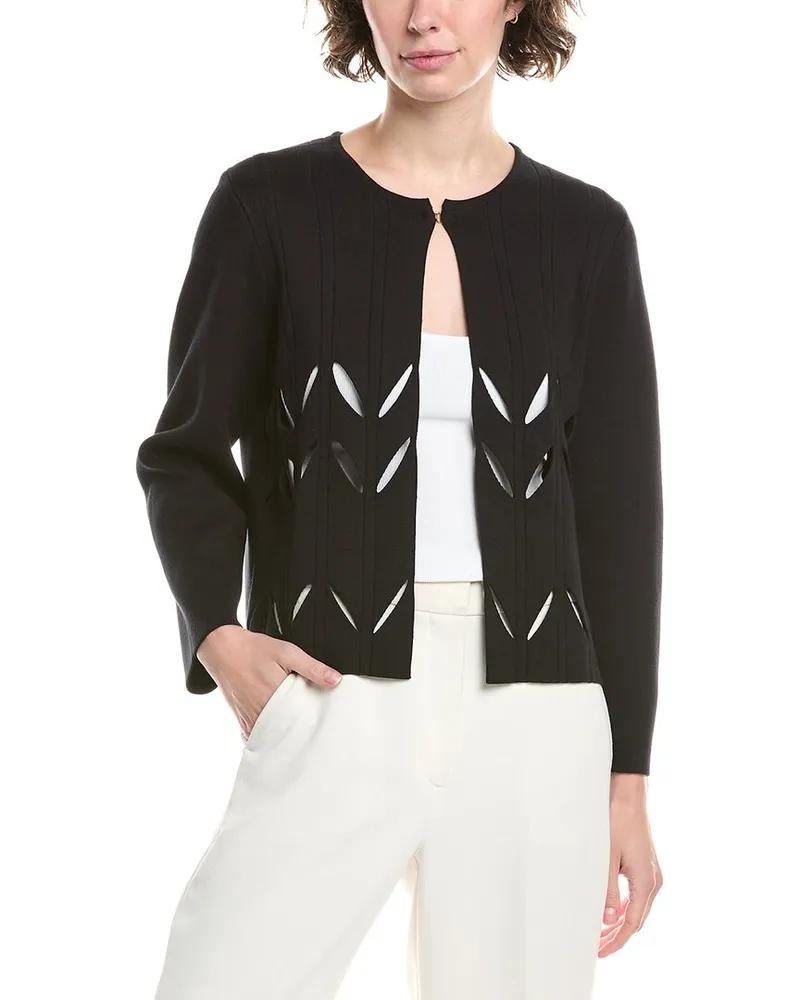 ST. JOHN Cutout Jacket Black
