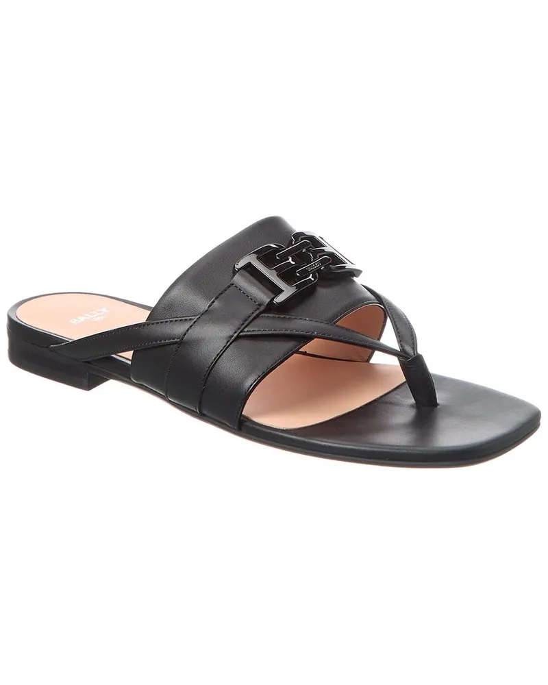 Bally Elia Leather Sandal Black