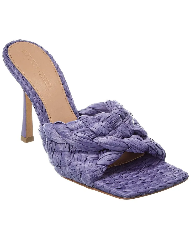 Bottega Veneta Stretch Raffia & Leather Sandal Nocolor
