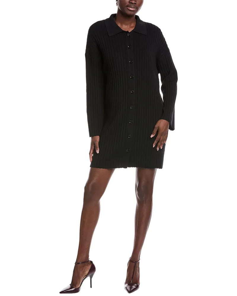 Barbour Claudette Wool-Blend Shirtdress Black