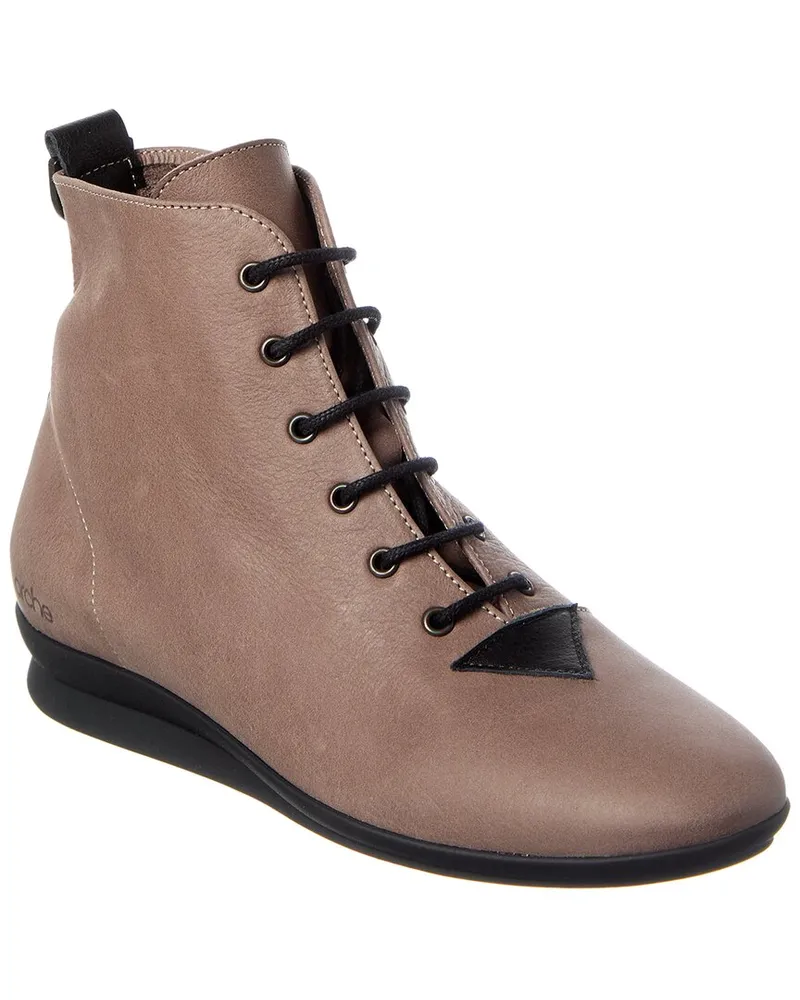 Arche Nassox Leather Bootie Brown
