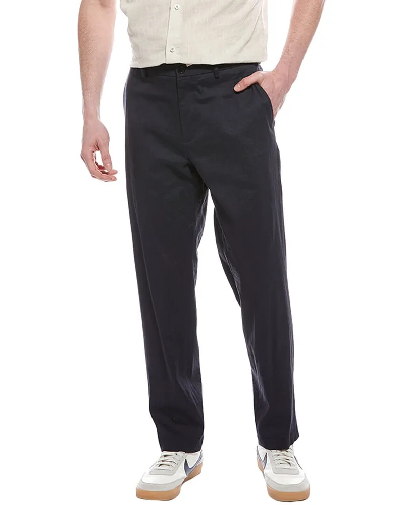 Theory Curtis Linen-Blend Pant Black