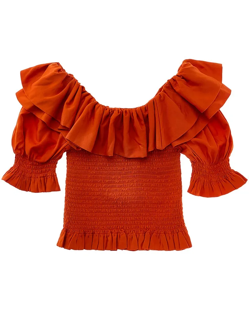 HABITUAL Smocked Top Orange