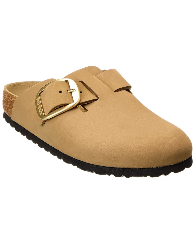 Birkenstock Boston Big Buckle Narrow Leather Clog Green