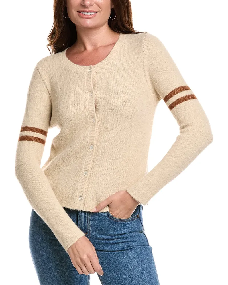 Chaser Yin Yang Heart Cardigan Brown