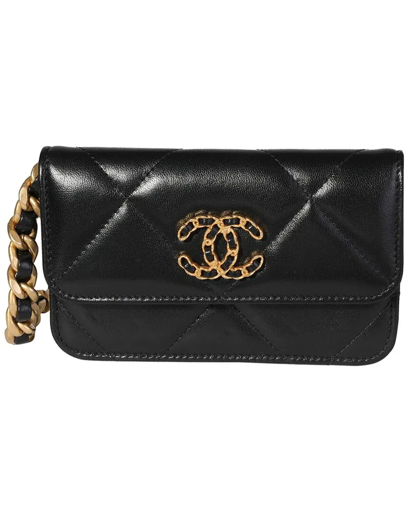 Chanel Black Quilted Lambskin 19 Mini Coin Purse With Chain (Authentic Pre-  Loved Nocolor