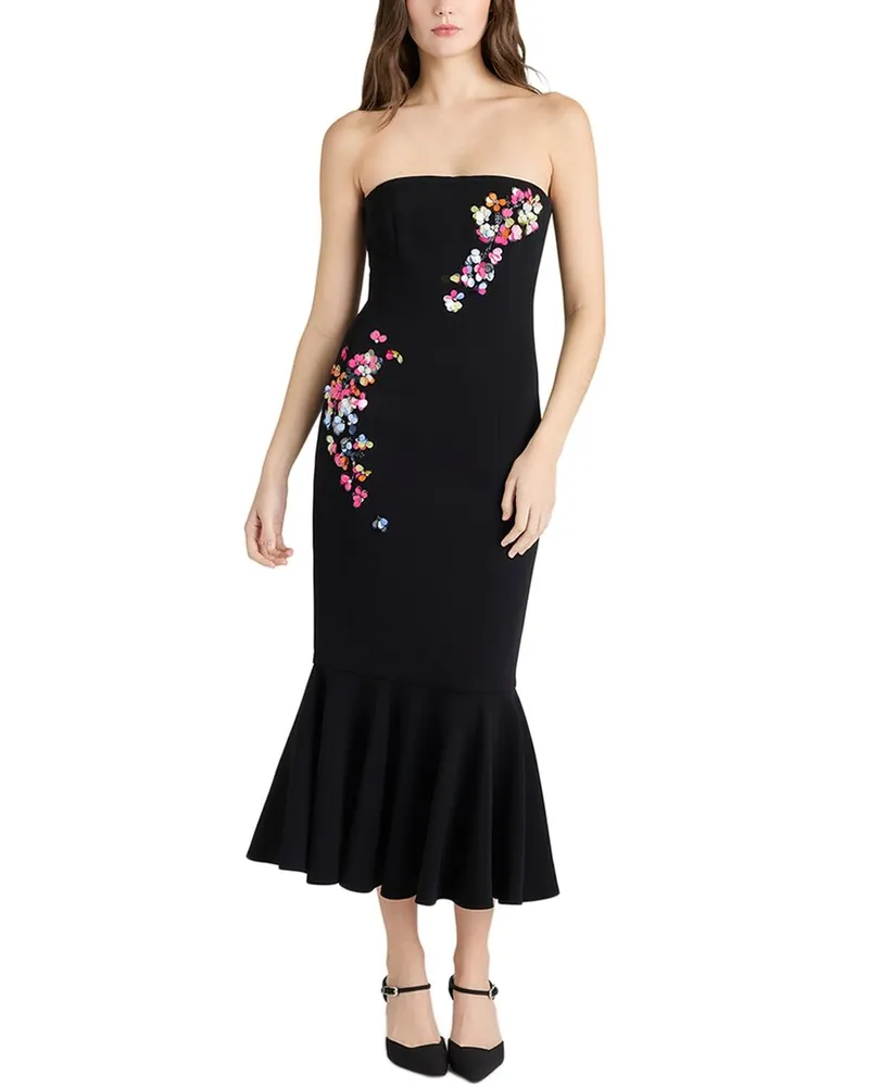 Cinq à Sept Paillette Vines Juniper Dress Black