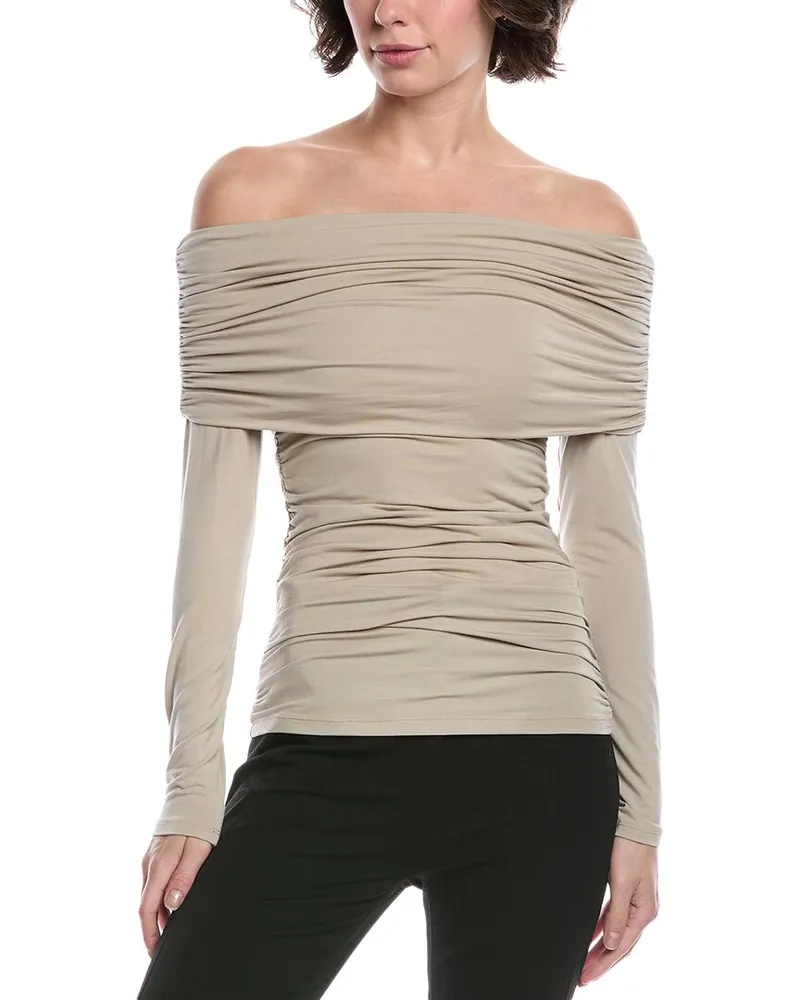 Rag & Bone Luca Off-Shoulder Top Grey