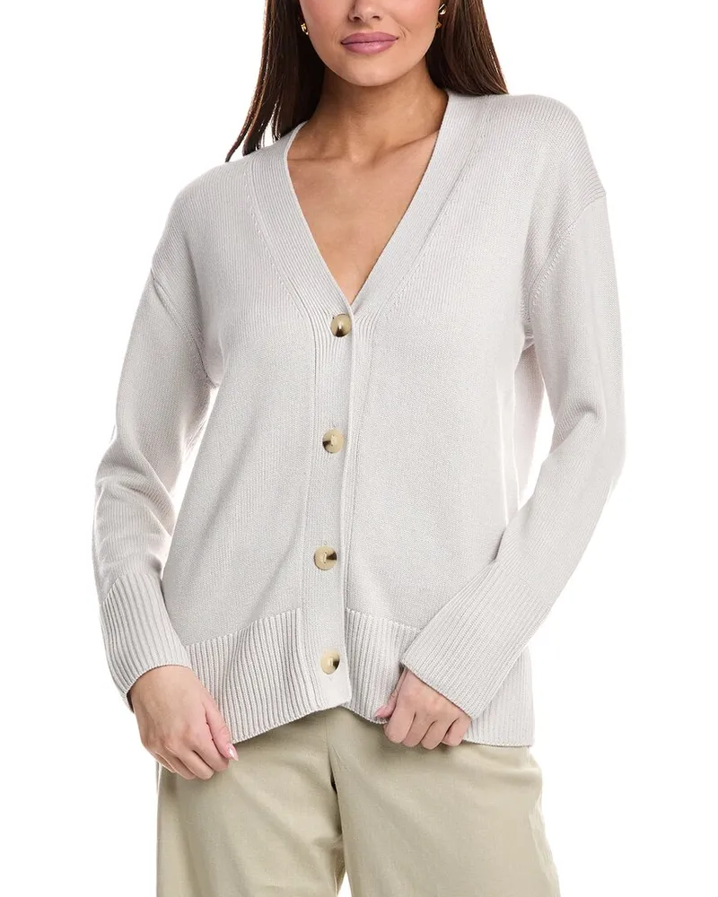 Vince Weekend Wool-Blend Cardigan Beige